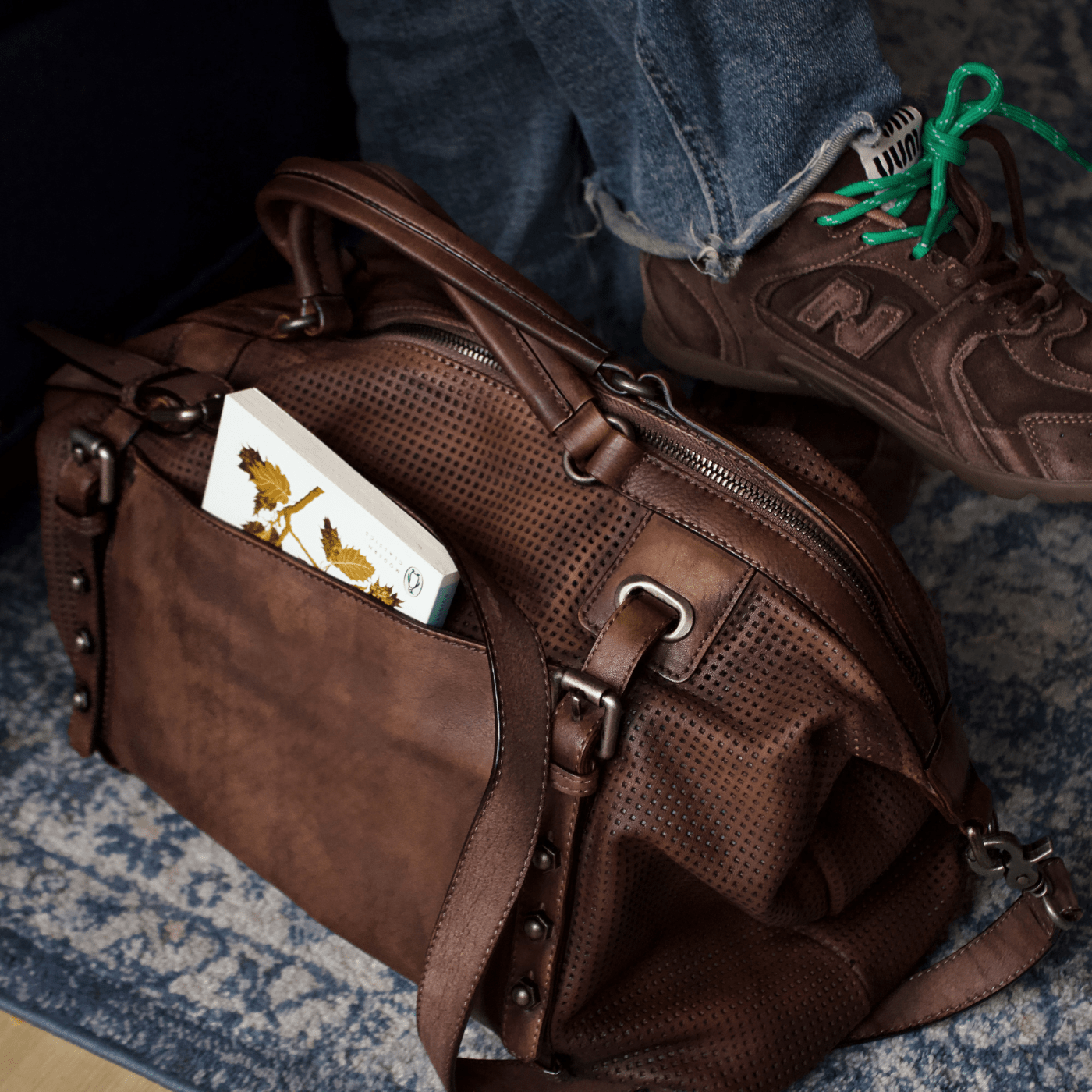 Rustic Elegance – Brown Leather Handbag, Shoulder Bag & Crossbody - Golden Crow