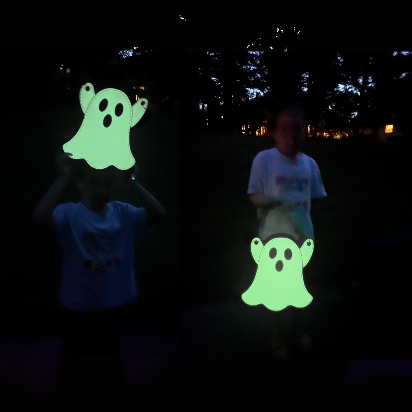 Personalized Glow-in-the-Dark Ghost Halloween Trick-or-Treat Bag for Kids – Custom Name Candy Tote