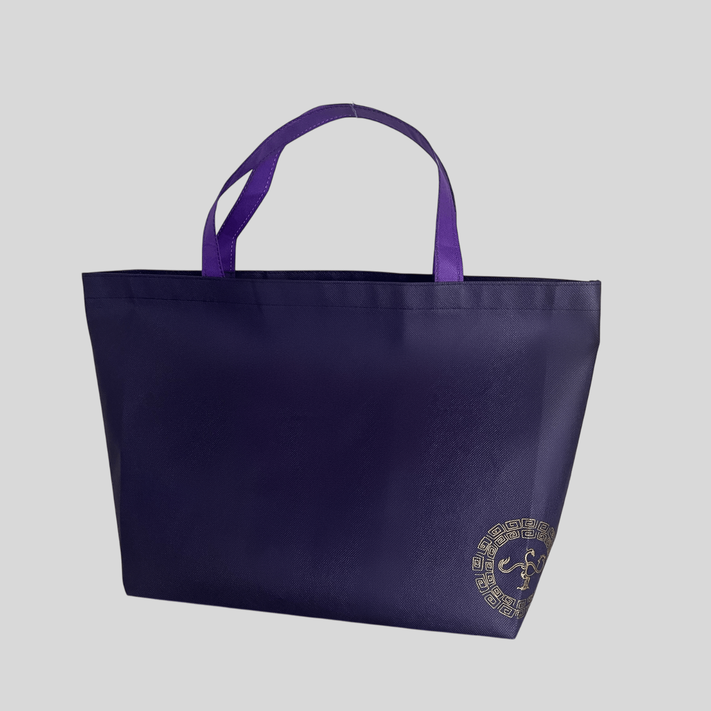 Reusable Grocery Bag, Foldable Shopping Bag, Contrast Colors with Golden Bird Logo - Golden Crow