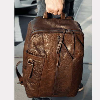 Soft Full - grain Leather Backpack – Luxury & Comfort - Golden Crow