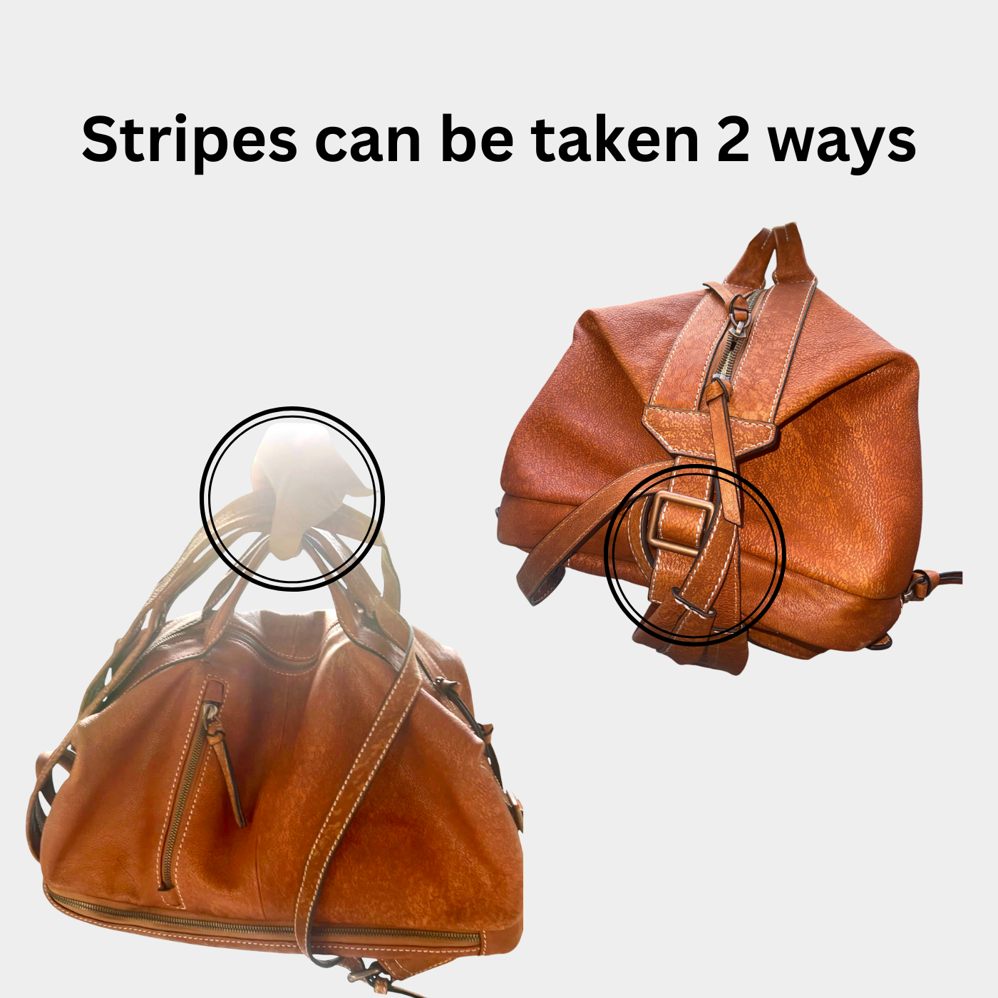 Convertible Leather Duffle & Backpack – One Bag, Two Styles - Large size