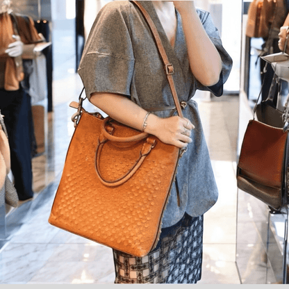 Premium Dragon - scale Leather Handbag, Shoulder Bag & Crossbody - Golden Crow