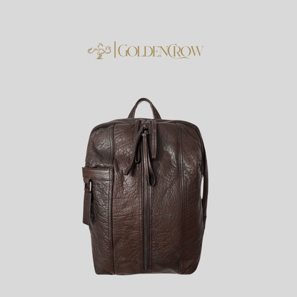 Soft Full - grain Leather Backpack – Luxury & Comfort - Golden Crow