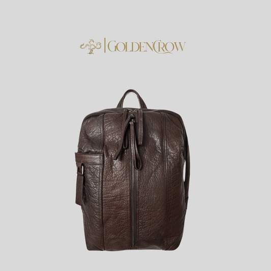 Soft Full - grain Leather Backpack – Luxury & Comfort - Golden Crow