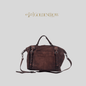 Rustic Elegance – Brown Leather Handbag, Shoulder Bag & Crossbody - Golden Crow