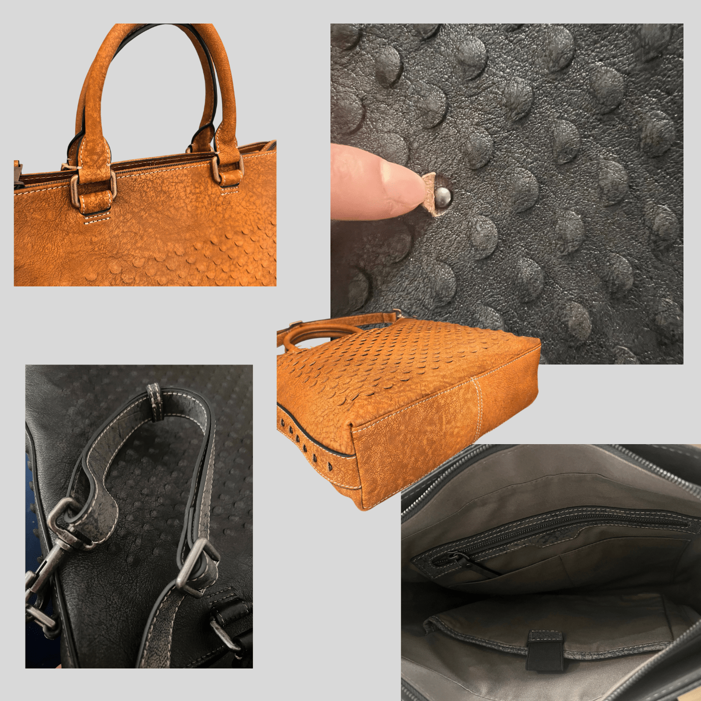 Premium Dragon - scale Leather Handbag, Shoulder Bag & Crossbody - Golden Crow
