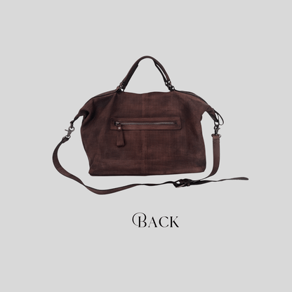 Rustic Elegance – Brown Leather Handbag, Shoulder Bag & Crossbody - Golden Crow