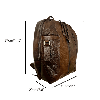 Soft Full - grain Leather Backpack – Luxury & Comfort - Golden Crow