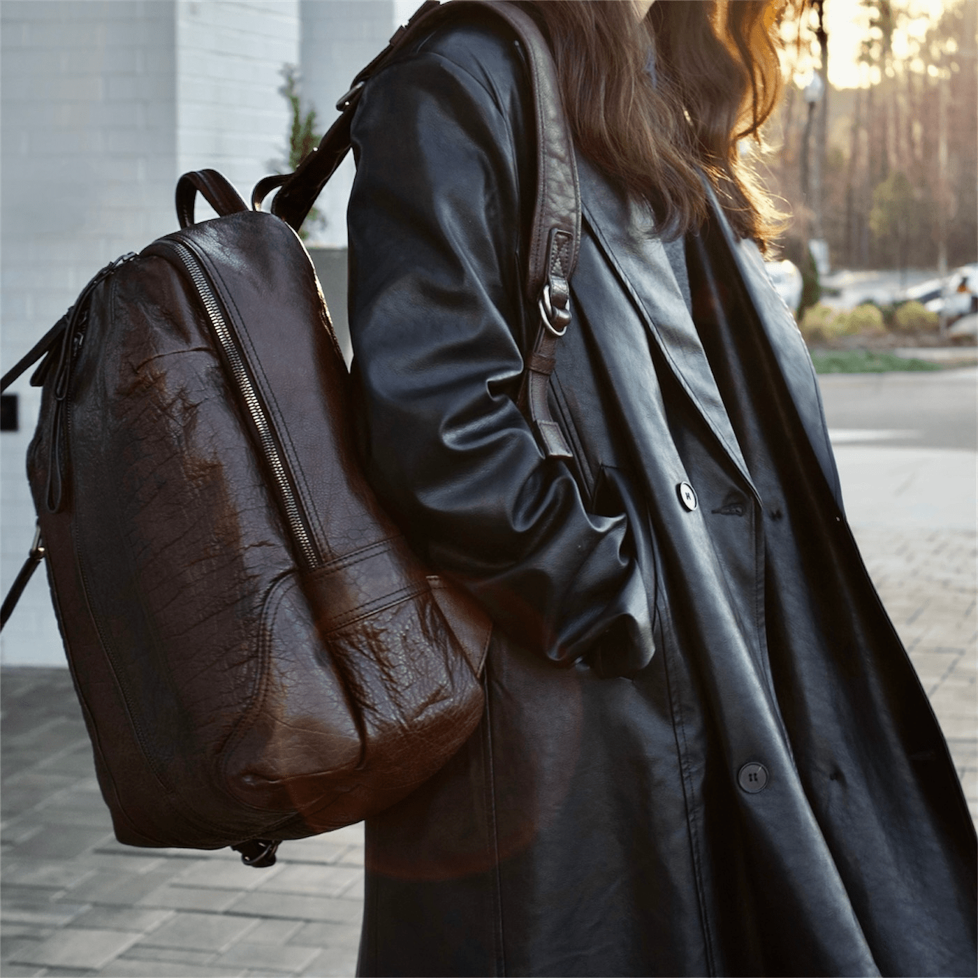 Soft Full - grain Leather Backpack – Luxury & Comfort - Golden Crow