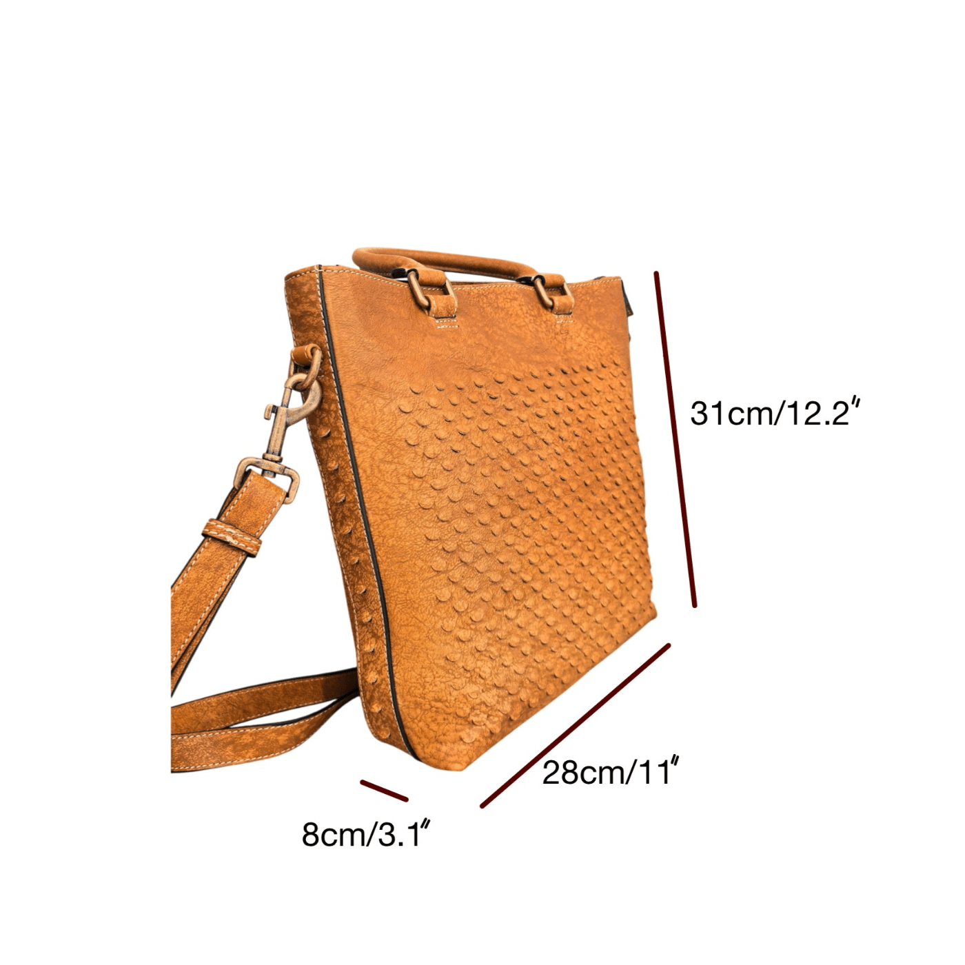 Premium Dragon - scale Leather Handbag, Shoulder Bag & Crossbody - Golden Crow