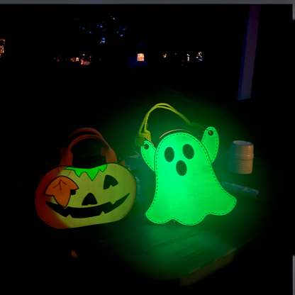 Personalized Pumpkin Trick or Treat Bag – Custom Glow-in-the-Dark Halloween Candy Tote for Kids