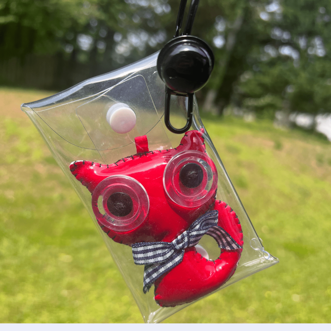 Handmade Leather Keychains, Charms, Kawaii Animal, Narrower version - Golden Crow