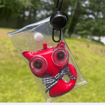 Handmade Leather Keychains, Charms, Kawaii Animal, Narrower version - Golden Crow