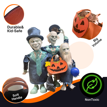 Personalized Pumpkin Trick or Treat Bag – Custom Glow-in-the-Dark Halloween Candy Tote for Kids