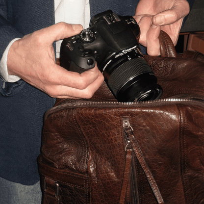 Soft Full - grain Leather Backpack – Luxury & Comfort - Golden Crow
