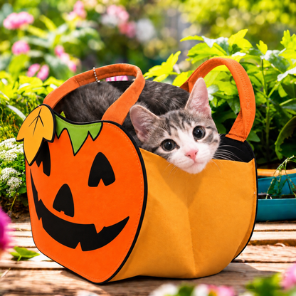 Personalized Pumpkin Trick or Treat Bag – Custom Glow-in-the-Dark Halloween Candy Tote for Kids