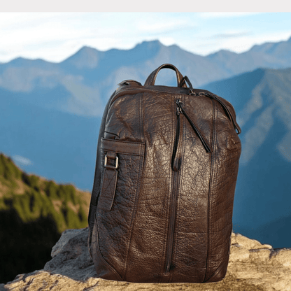 Soft Full - grain Leather Backpack – Luxury & Comfort - Golden Crow