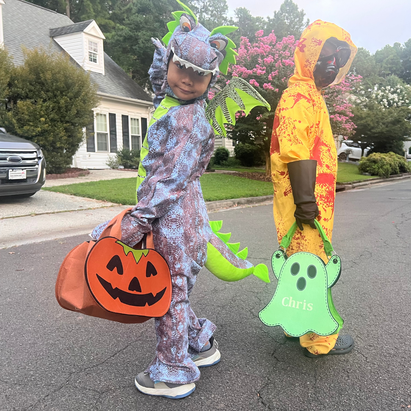 Personalized Pumpkin Trick or Treat Bag – Custom Glow-in-the-Dark Halloween Candy Tote for Kids