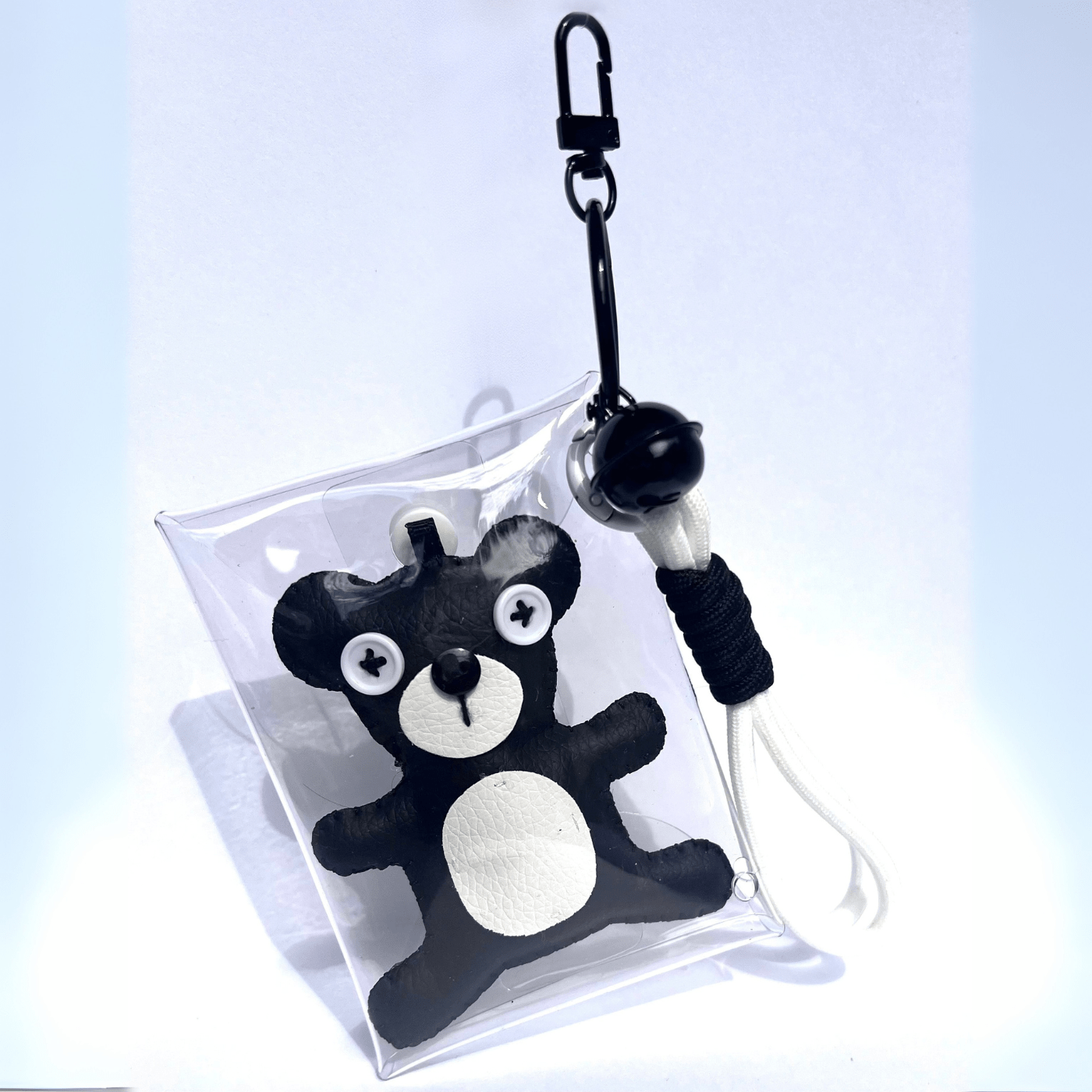 Handmade Leather Keychains, Charms, Kawaii Animal, Wider Version - Golden Crow