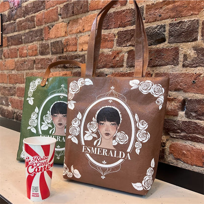Original Art Tote Bag Made from Tyvek Paper - Durable & Stylish, Eco - friendly - Golden Crow