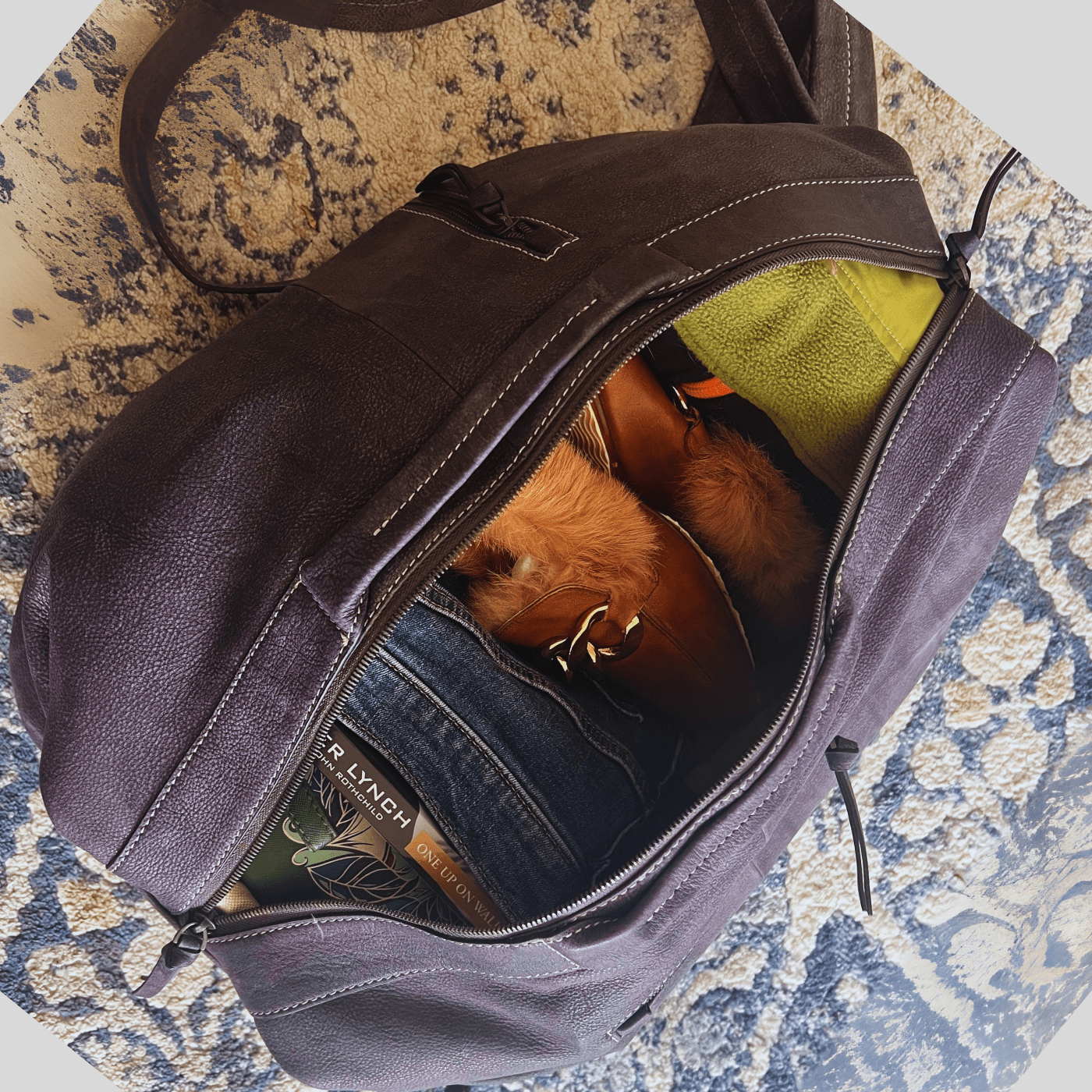 Convertible Leather Duffle & Backpack – One Bag, Two Styles - Large size - Golden Crow