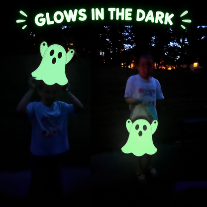 Personalized Glow-in-the-Dark Ghost Halloween Trick-or-Treat Bag for Kids – Custom Name Candy Tote