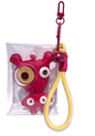 Handmade Leather Keychains, Charms, Kawaii Animal, Wider Version - Golden Crow