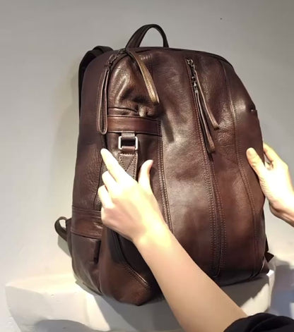 Soft Full-grain Leather Backpack – Luxury & Comfort